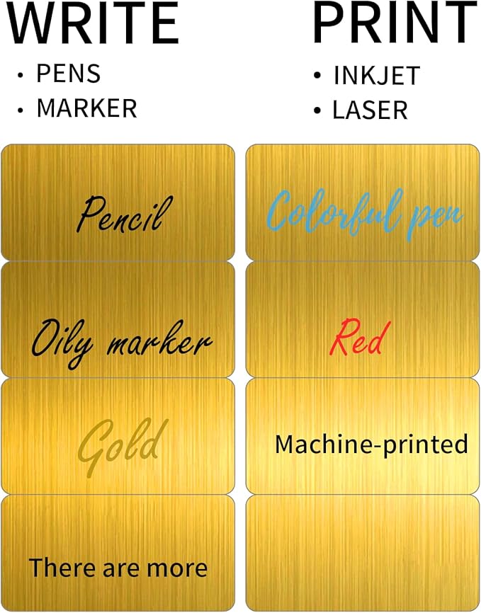 YEGAWEN Shipping Labels Stickers, 2"×4" Gold Printable Mailing Labels for Laser/Inkjet Printing- Matte Gold, 8.5"×11"- 20 Sheet