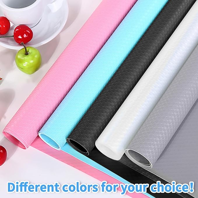 Bloss Shelf Liners, Non Adhesive EVA Drawer Mat Liners Roll for Bathroom, Kitchen, Desks, Deco Shelves 12×59 inch-Clear