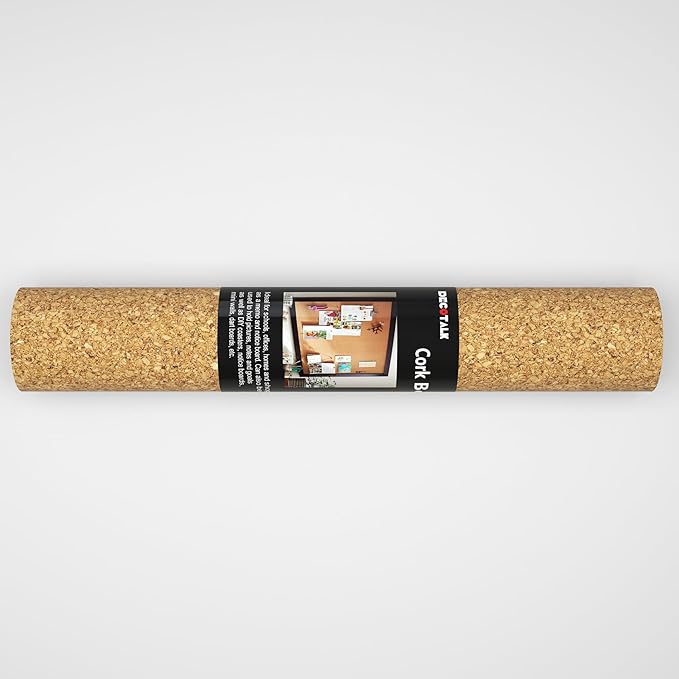Decotalk Cork Shelf Liner Self Adhesive Cork Liners for Drawers and Cabinets 23.6x78.7 Inch Corks Drawer Liners for Kitchen Corks Contact Paper Brown Shelf Liner for Kitchen Cabinets, Peel and Stick