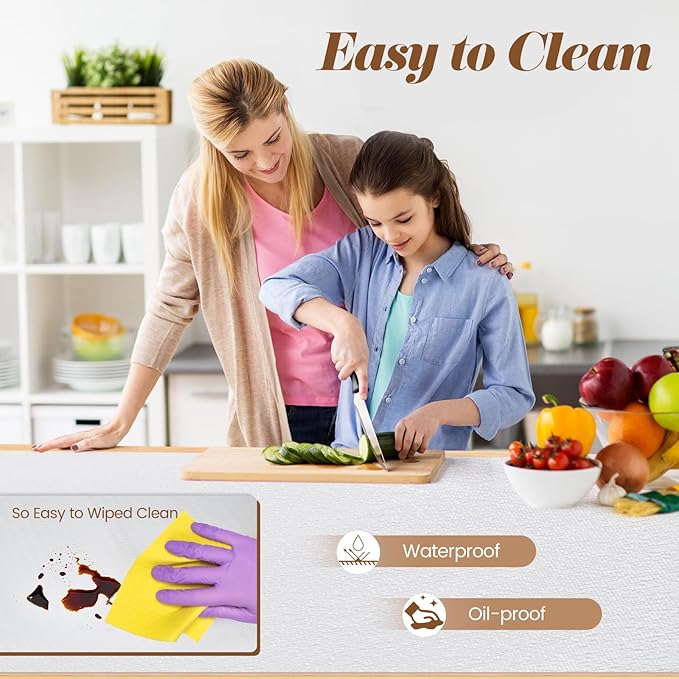 Drawer Shelf Liner for Kitchen Cabinets Non-Adhesive, Non Slip Shelf Paper Waterproof Thickened Cabinet Liners for Shelves, Strong Grip Mats for Cupboard, Dresser, Pantry, White, 23.6 in x 30 FT