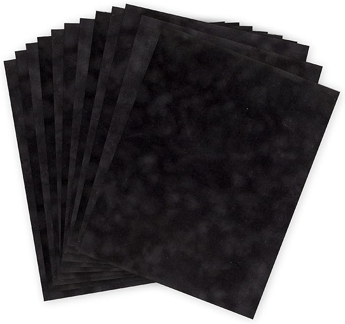 S.E.I Midnight Velvet Paper, Felt Fabric For Drawer and Jewelry Box Liner, 8.5" x 11" - 12 Sheets