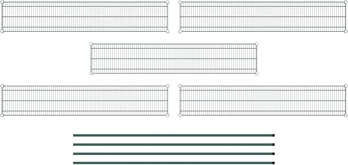 Commercial NSF Listed Green Epoxy Stationary Wire Shelving Kit 14" x 72" x 86", with 5 Shelves Perfect for Warehouse, Walk-in Refrigerator, Freezer, Grocery Store, Restaurant, Dishroom