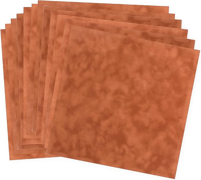 S.E.I Mocha Velvet Paper, Felt Fabric For Drawer and Jewelry Box Liner, 12" x 12" - 12 Sheets