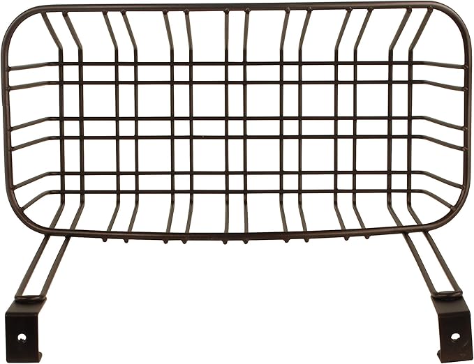 Spectrum Contempo Arched Over the Door Cabinet Organizer Storage Basket for Kitchen Bathroom Under Sink Storage, Fits Most Cabinet Doors Heavy Duty Steel Wire Hanging Basket Kitchen Organizer, Bronze