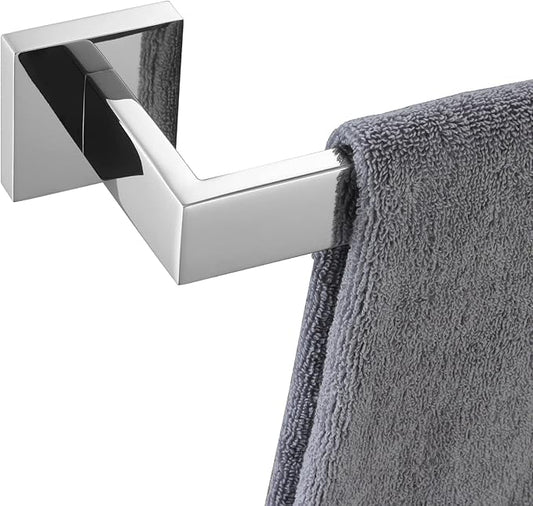 KOKOSIRI 16-Inch Single Towel Bar, Bathroom Kitchen Towel Holder, Wall Mounted SUS304 Stainless Steel Towel Rack, Polished Chrome, B4003CH-L16