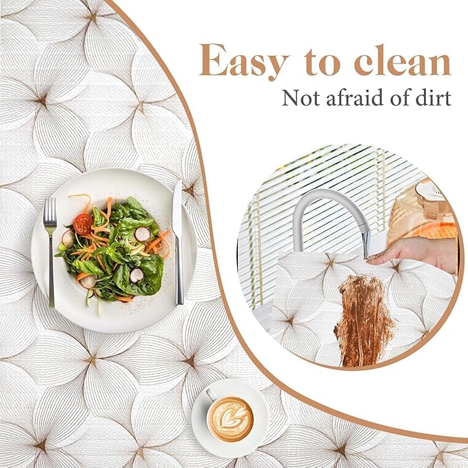 Quttisay Shelf Liner for Kitchen Cabinets,Non Adhesive Cabinet Liner,Non-Slip Drawer Liner,Waterproof Shelf Liner Easy to Clean Strong Grip Liner for Cabinets,Drawers,Cupboard，(Flower 17.3inx16.4FT)