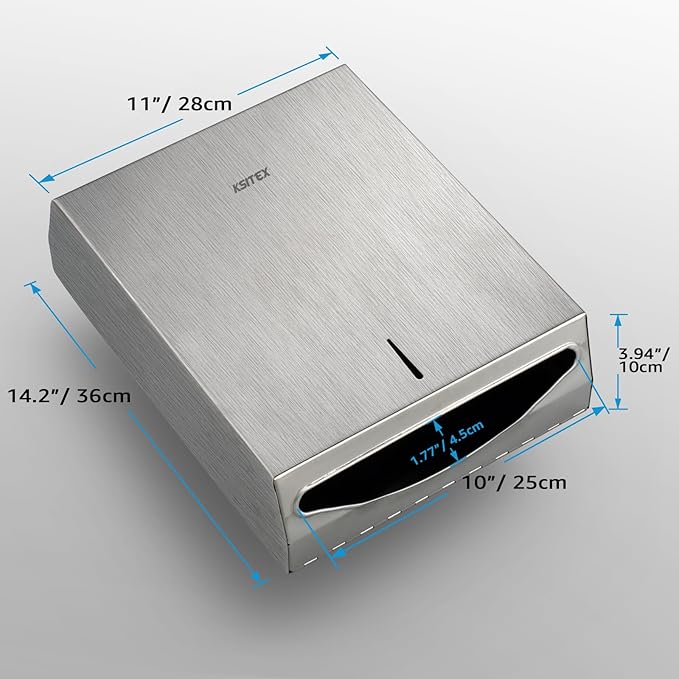 Paper Towel Holder Dispenser Wall Mount 2PCS, Stainless Steel Paper Towel Dispenser, Toilet Paper Napkin Holder, C Fold Multifold Trifold Paper Towel Dispenser, Hand Towel Dispenser for Commercial