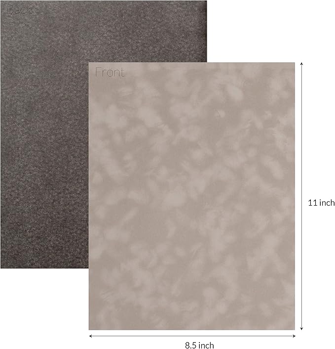 S.E.I Mushroom Velvet Paper, Felt Fabric For Drawer and Jewelry Box Liner, 8.5" x 11" - 12 Sheets