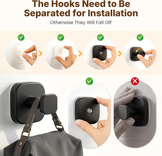 Zrpot 3 PCS Bathroom Hooks for Towels, Suction Cup Hooks for Shower, Door Hooks for Hanging Robe Loofah Removable Wall Hooks for Kitchen Glass Window Black