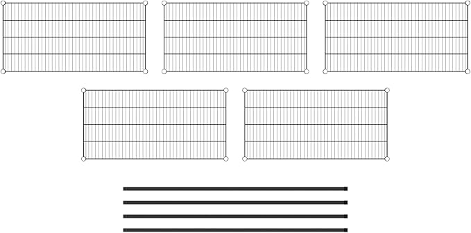 Commercial NSF Listed Black Epoxy Stationary Wire Shelving Kit 21" x 42" x 64", with 5 Shelves Perfect for Warehouse, Walk-in Refrigerator, Freezer, Grocery Store, Restaurant, Dishroom