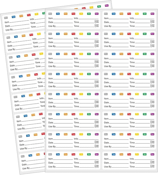 STARLIBOO Removable Freezer Labels Stickers, Blank Freezer Labels for Food Containers, 1x3 Inch Waterproof Labels (Multicolor, 240 Labels)