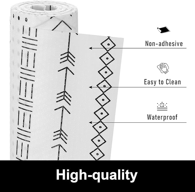 Cooyes Drawer Liner Shelf Liners for Kitchen Cabinets Refrigerator Liners Waterproof Kitchen Cupboard Liner Drawer Mats EVA Material Non Adhesive Fridge Liner for Shelves（17.5" W x 78.7" L）