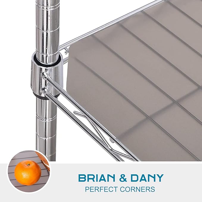 BRIAN & DANY Wire Shelf Liner 18" X 24", Heavy Duty Shelf Liners for Wire Shelving, Waterproof Protector Mats, Set of 5, Charcoal