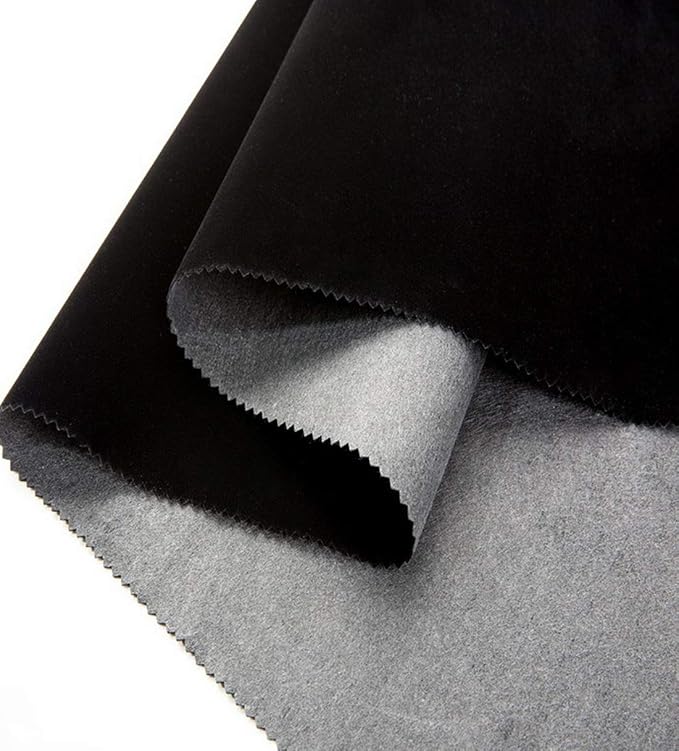 Self Adhesive Velvet Flocking Liner for Jewelry Drawer Art Crafts DIY Project Velvet Fabric Peel and Stick Drawer Velvet Liner 17.7" x 78.7" Black