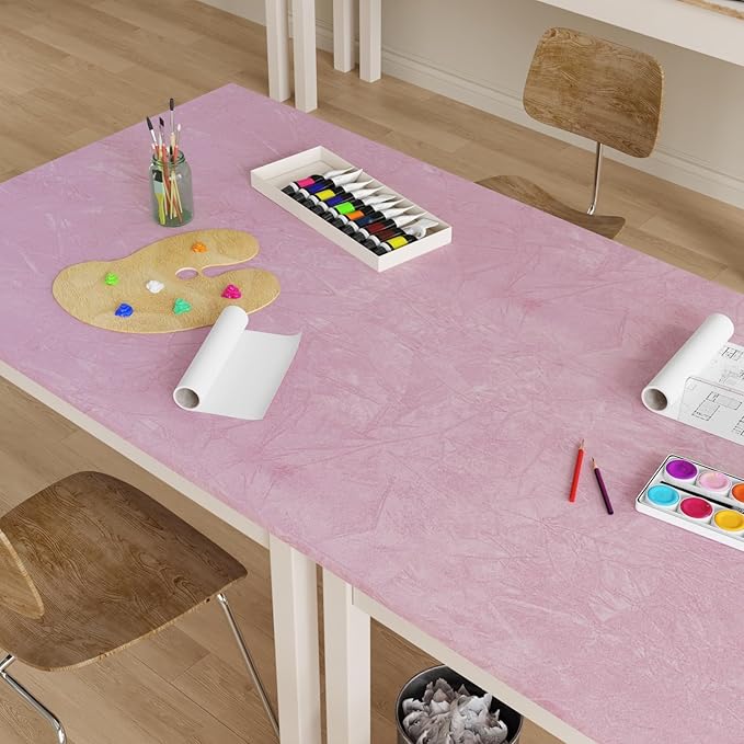 CRE8TIVE Pastel Pink Peel and Stick Wallpaper Velvet Drawer Liners 12"x80" Self Adhesive Velvet Flocking Liner for Jewelry Felt Drawer Liner Pink Contact Paper for Girls Room Cabinets Dresser Displays