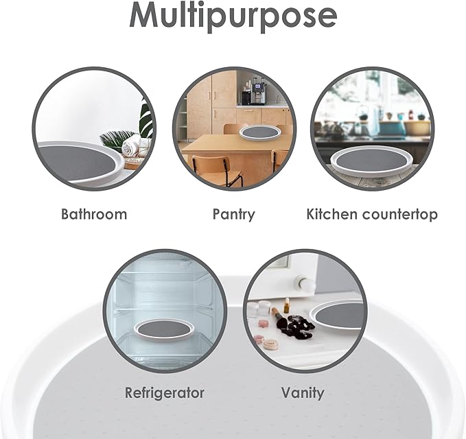 Gadgetime USA 2 Pack Lazy Susan Turntable, 10 inches Non-Skid Rotating Spice Rack, Spinning Organizer for Kitchen, Cabinet, Pantry, Fridge, Bathroom Vanity, Countertop
