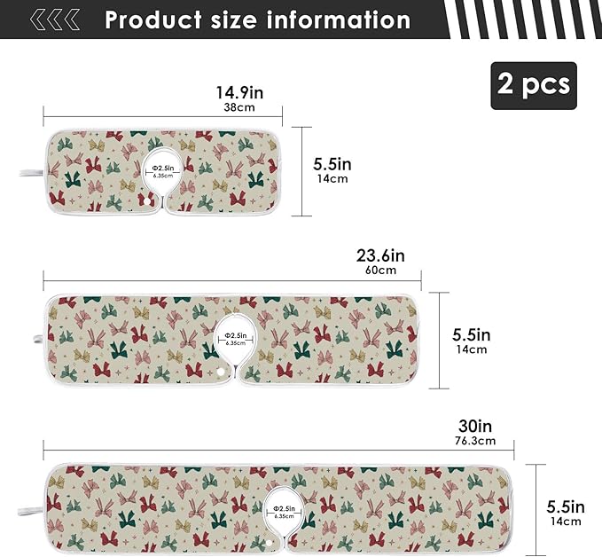 2 PCS Kitchen Sink Splash Guard 23.6 Inch Faucet Mat for Kitchen Sink Bathroom Sink Faucet Absorbing Drip Drain Mat Pad Microfiber Soft Washable Green and Beige Bows Stars
