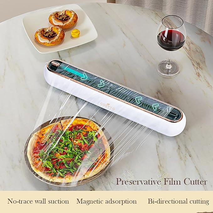 EasyCutter- The Premium Effortless Cling Film Dispenser for Every Kitchen by COZYTO (Grand Green)