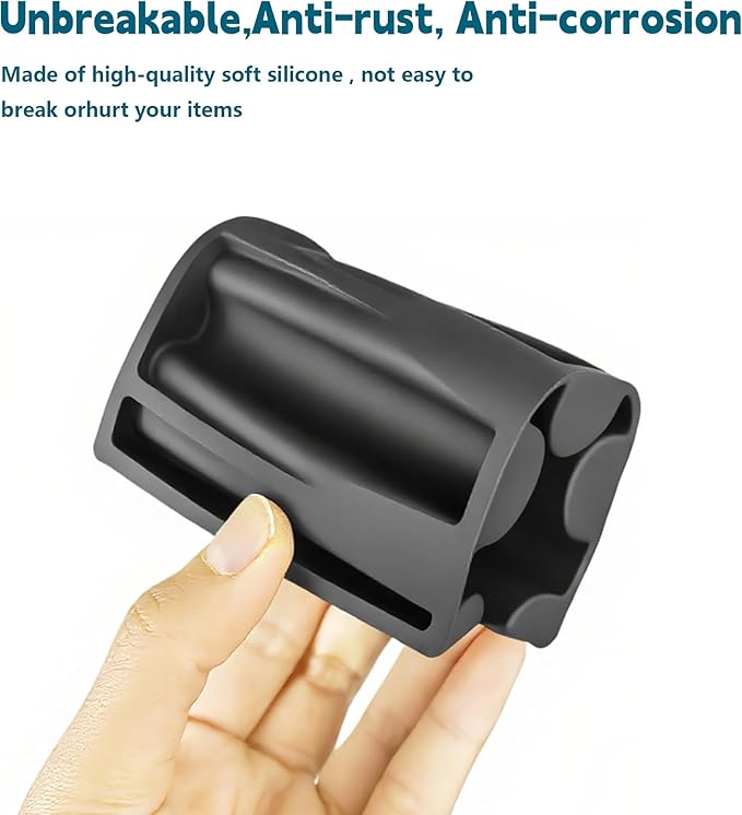Silicone Soap Dish,Self Draining Soap Holder Perfect for Shower,Bathroom Sink,Kitchen Sink & Travel,Non-Slip Bar Soap Holder Extend Soap Life,Keep Soap Bars Dry Clean (Black-1Pcs)