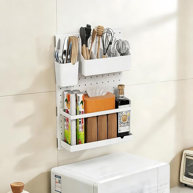 Spice Rack Organizer,Adhesive Shelf,No Drilling Kitchen Spice Holder and Organizer,Wall Mount Space-Saving Storage for Kitchen,Bathroom,Cabinets,Style2