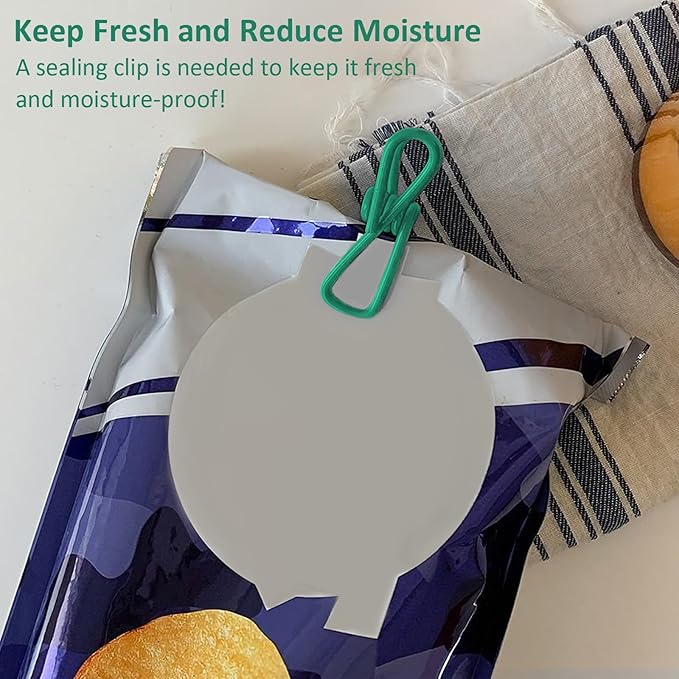 Multipurpose Metal Bag Clips - 2 Inch Colorful Sealer for Sealing Food, Paper Holder, Clothesline Clip for Laundry Hanging, Kitchen Bags (Green, 36PCS)