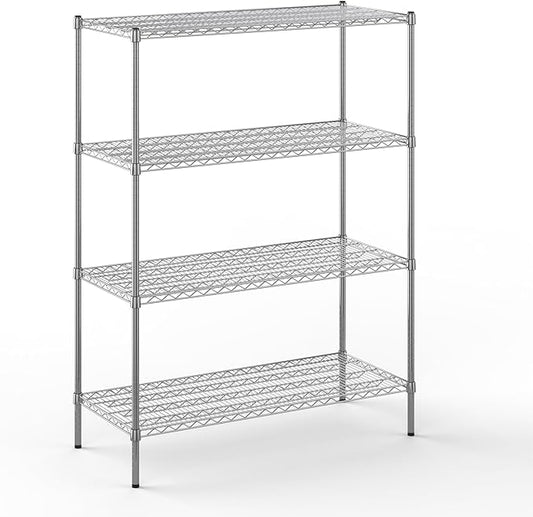 21" Deep x 48" Wide x 64" Height Wire Shelving Kit | 4-Tier | NSF Commercial Storage Rack Unit