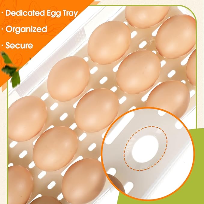 1 Pack Deviled Egg Container with Lid and Handle 2 Layer Deviled Egg Carrier for 30 Reusable Stackable Platter Clear Plastic Storage Tray for Dish Washer Party Home Kitchen Suppies