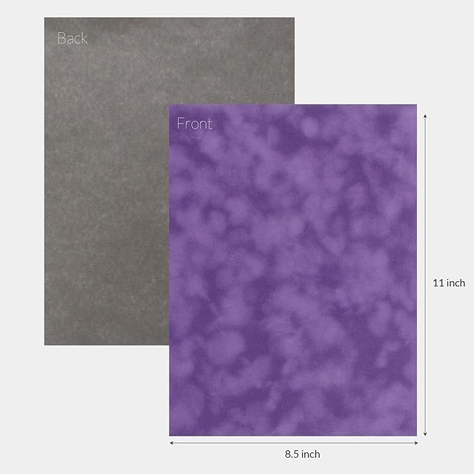 S.E.I Eggplant Velvet Paper, Felt Fabric For Drawer and Jewelry Box Liner, 8.5" x 11" - 12 Sheets