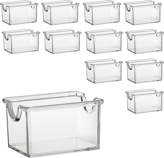 New Star Foodservice 28447 Plastic Sugar Packet Holder, Clear, Set of 12