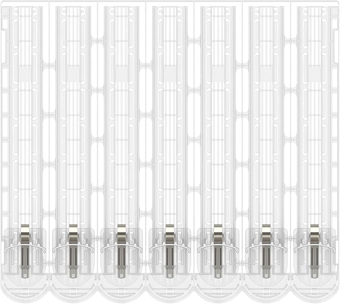Display Technologies Cooler Plus Beverage Dispensers, Spring-Fed Glide, for Retail Display Shelves, Commercial Refrigerator Cold Vaults, 7 Pack