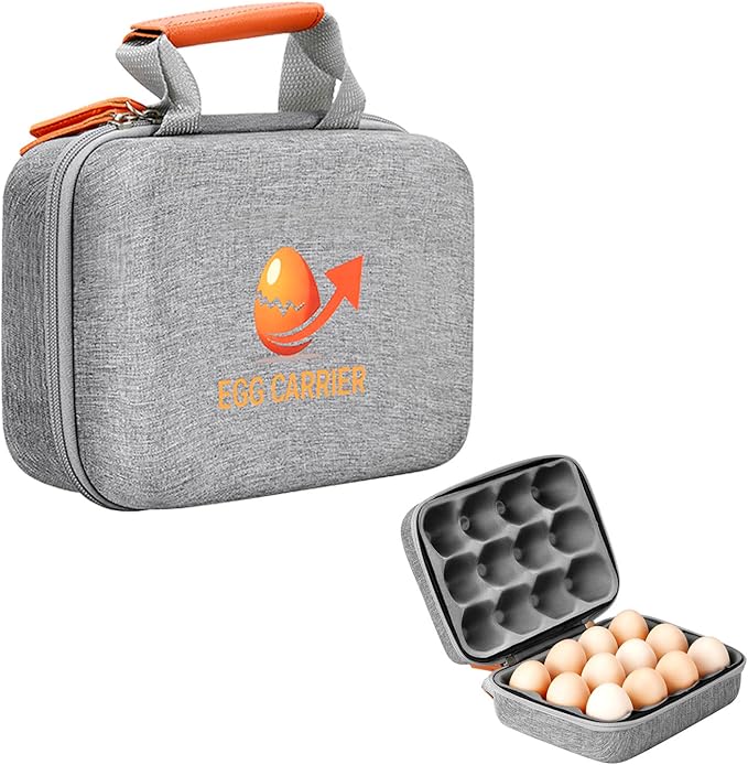 Outdoor Egg Containers For Camping, 12 Slots Reusable Egg Holder With Handle, Shockproof Storage Carrier Tray For Party Picnic Travel, Portable Egg Protection Holder Protection Box