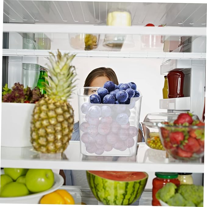 Garneck 6pcs Refrigerator Storage Bins Vertical Organizer for Kitchen Pantry and Cabinets for Fruits Vegetables and Condiments Space-Saving Design