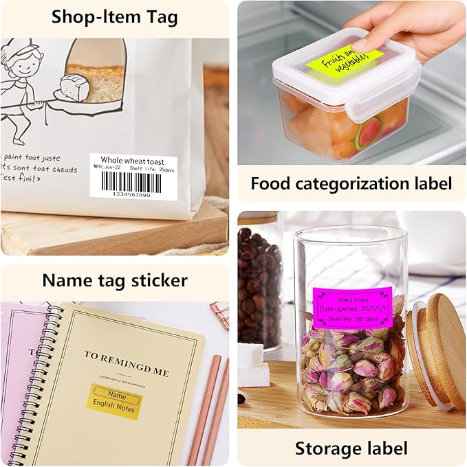 PALAIBEIQI 1x2 inch Blank Removable Freezer Labels Printable Rectangle Stickers 500PCS Water Oil Resistant with Perforation Line for Food Containers Jars Pantry Organization, Gold
