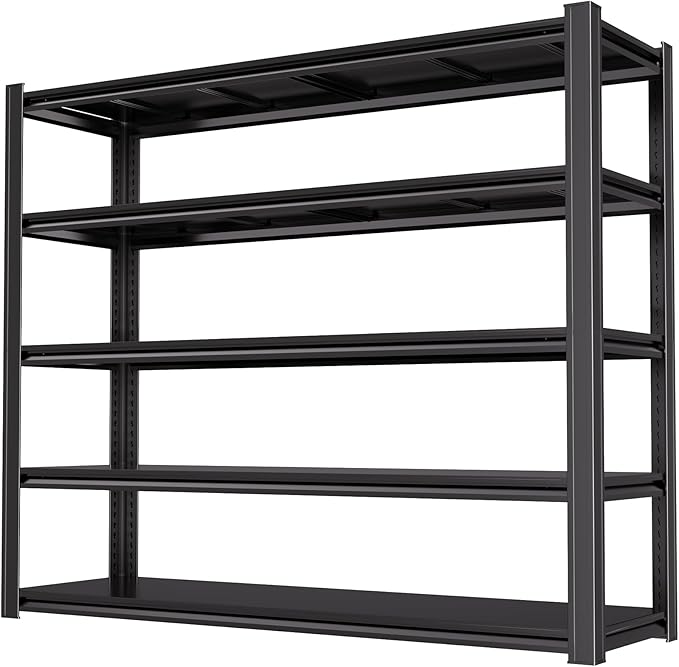 72“H Garage Shelving Heavy Duty Storage Shelves 3500 LBS Adjustable Metal Shelving Uints and Storage for Garage,Warehouse,School,Commercial,Business，62 "W x 24 "D x 72 "H (72 * 62 * 24)