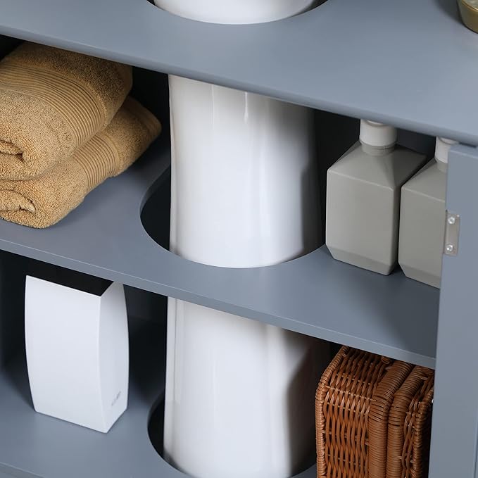 Generic Pedestal Sink Bathroom Cabinet with 2 Doors, Under Sink Storage, Adjustable Shelf, White, 23.5" L x 11.75" W x 23.5" H