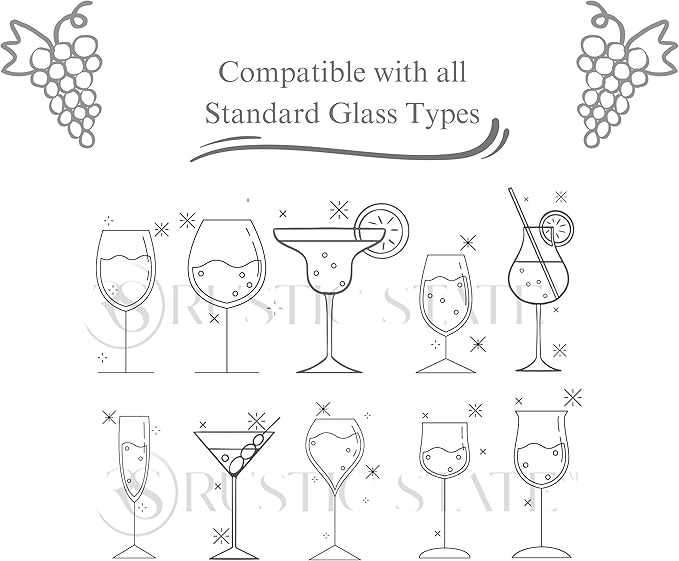 Rustic State Vigo Wine Glass Rack Under Cabinet - Wine Glass Holder Under Cabinet Wooden Stemware Holders - 4 Adjustable Rows - Up to 12 Wine Glass Capacity - 12 Inch Depth - Natural