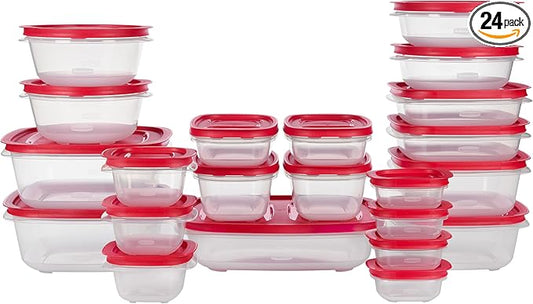 Rubbermaid EasyStore Containers, 44-Piece Set, Food Storage Containers with Lids