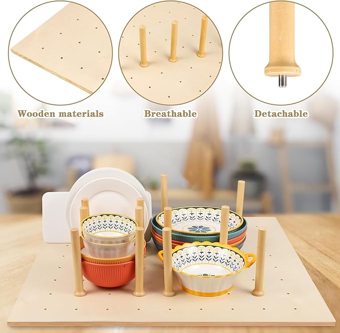Pegboard Drawer Organizer（39×21in） Peg Board for Drawers,Peg Board Drawer Organizer Kitchen Pegboard Divider Adjustable Trimmable，20PCS Wood Wooden Peg