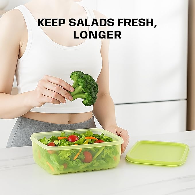 LocknLock HLE5400 Fresh-Block Plastic Food Storage Container with Lid for Fruits, Veggies, Produce, Meal Prep, Leftovers, BPA-Free, Airtight, Leakproof, Microwave, Dishwasher, Freezer-Safe, 1.5L