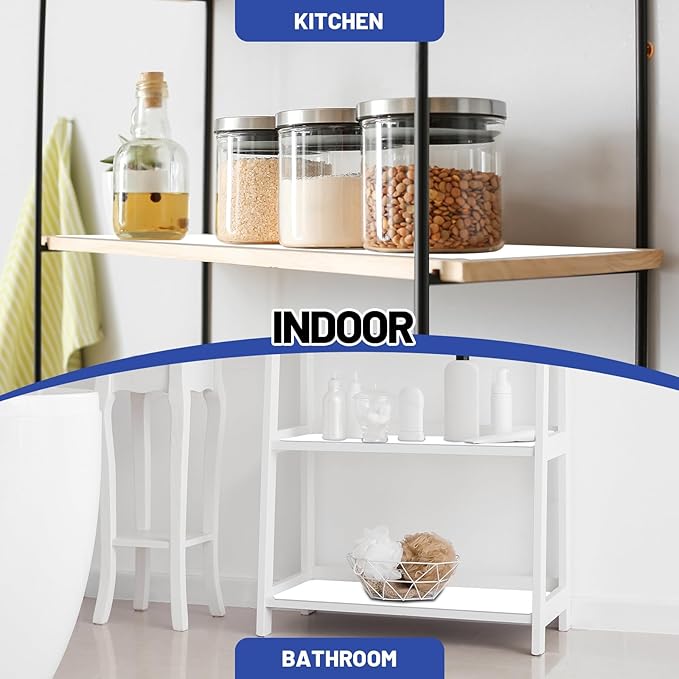 Sliner 8 Pack 11.8 x 16.6 Inch Wire Shelf Liner White Plastic Waterproof Liners for Organizing Metal Rack Shelves, Kitchen Cabinets, Cupboard, Pantry