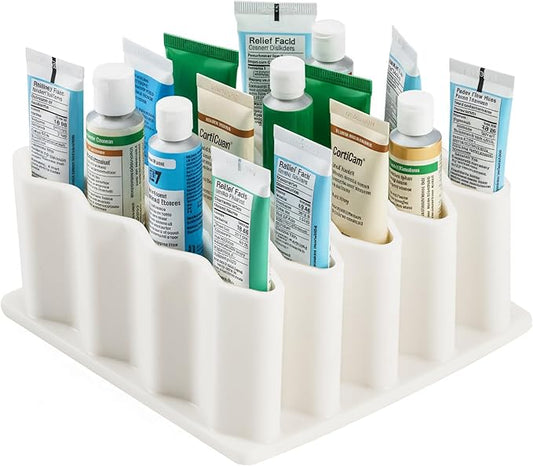 Li & Zhao Ointment Organizer Storage Holder - Makeup Brush Holder Wave Design Pencil Holder Desk Organizer for Ointment Tubes,Makeup Brushes,Pencil Suitable for Office,Home,Classroom,School