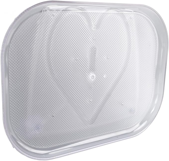 Cryfokt Clear Lazy Susan Organizer for Refrigerator, 360 Turntable Refrigerator Organizer, Anti Slip Rectangular Swivel Spinning Fridge Shelf for Household Kitchen (L)