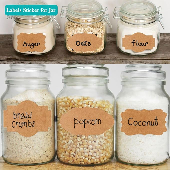 Christmas Gift Name Tags and Labels Stickers, Self-Adhesive Jar Labels for Spice Bottles, Storage Bins, Mason Jars, Essential Oil Bottles, Cosmetics, and Craft Decorations.