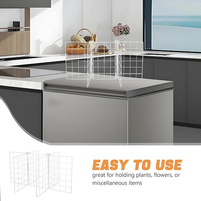 Chest Freezer Organizer Divider 6-compartment Metal Fridge Divider Wire Shelf Partition for Freezer Storage and Kitchen Organization