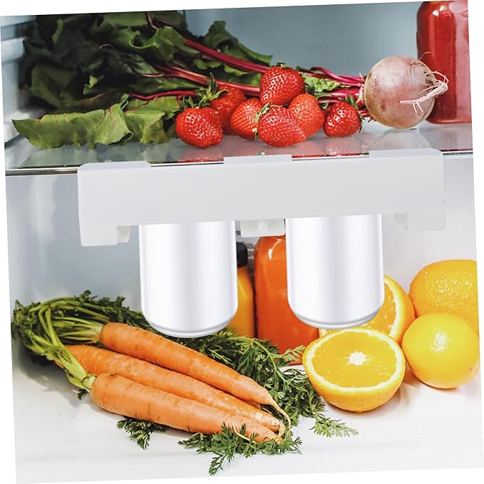 2pcs Translucent Refrigerator Organizer Bins Storage Box for Vegetables Fruits Spices Vertical Space-Saving Design for Home Kitchen
