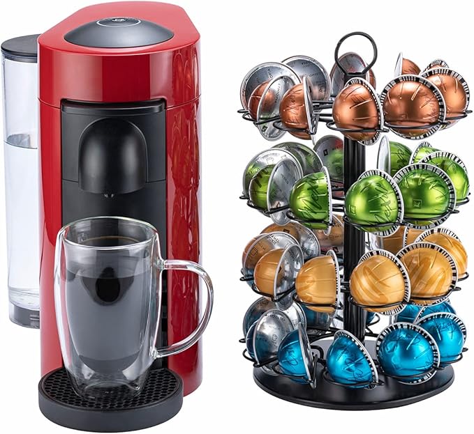 Coffee Pod Holder Stand for Nespresso With 4 Tier DIY For Cabinet Vertuoline Pod Storage(40 Pods Capacity)