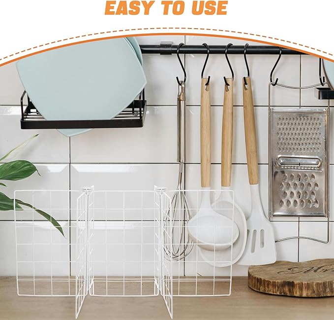 Chest Freezer Organizer Divider 6-compartment Metal Fridge Divider Wire Shelf Partition for Freezer Storage and Kitchen Organization