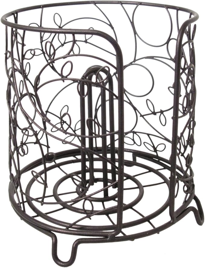 iDesign Steel Free-Standing Paper Towel Holder, The Twigz Collection – 7.5" x 7.5" x 8", Bronze