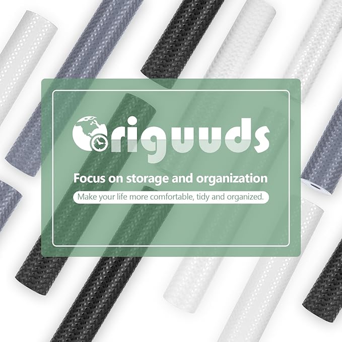 Origuuds Shelf Liners, Non-Adhesive Drawer Liner, Waterproof & Oil-Proof Kitchen Cabinet Cupboard Liner Plastic EVA Material BPA Free Fridge Liner Mats Paper Protector for Shelves (Clear/12in x 120in)