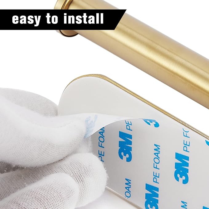 YUET Toilet Paper Holder Self Adhesive, Premium Thicken SUS304 Stainless Steel Rustproof Adhesive Toilet Roll Holder No Drilling for Bathroom, Kitchen, Washroom, Rv